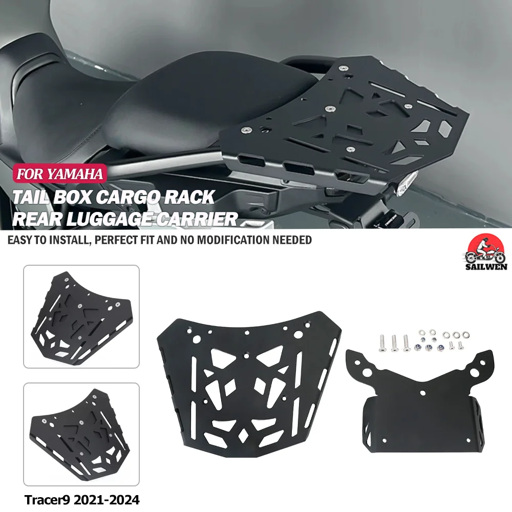 

For YAMAHA 21-24 Tracer 9GT Plus Tracer 9 /GT Rear Luggage Carrier Rack Tracer 9GT+ Motorcycle Cargo Rack Storage Box Support