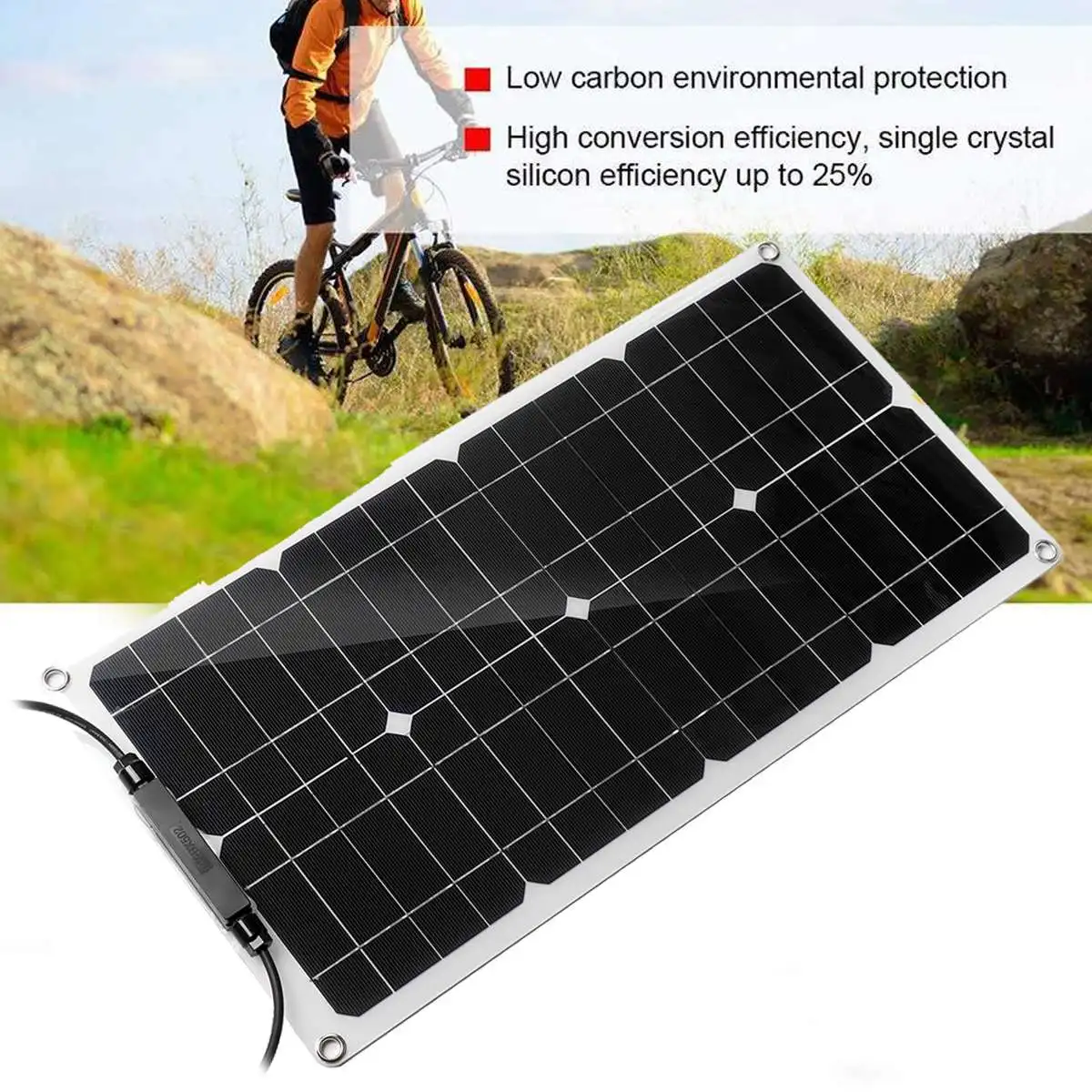 600W Solar Panel Kit Flexible Solar Panels 12V High Efficiency Battery Charger Module For RV Boat Solar Cell Board