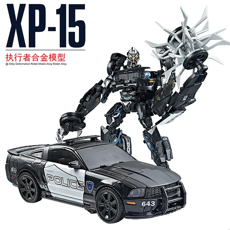 

In Stock Transforming Toys Model Society 6807 Xp15 Roadblock Alloy Police Car Boy Robot Action Figures Collection Gifts