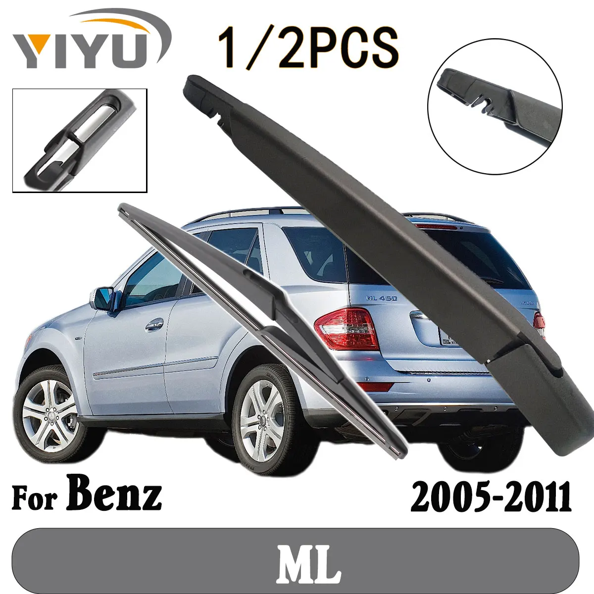 

1/2 шт., щетка заднего стеклоочистителя, рычаг стеклоочистителя, лобовое стекло, чистая задняя дверь, окно, автомобильная щетка от дождя для Benz ML 2005--2011