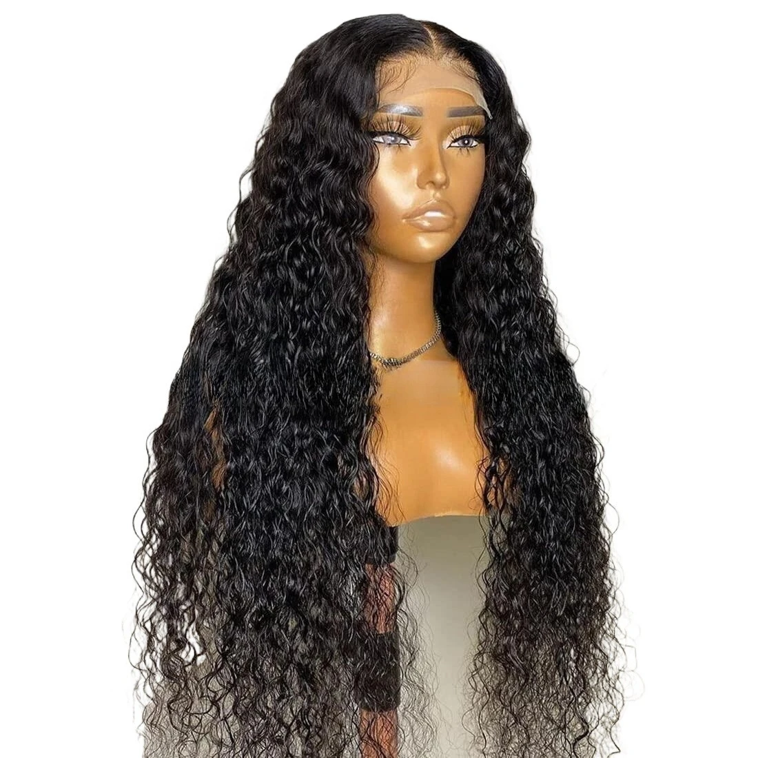 

Парик, эластичный передний кружевной парик 13X4, женские средние маленькие вьющиеся волосы, химическое волокно, высокотемпературный шелковый парик, головные уборы