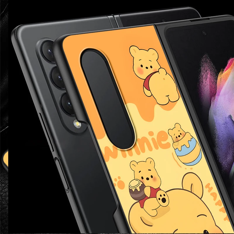 Capa para samsung galaxy zfold5 zfold4 zfold7 zfold3 z fold 7 6 5 4 3 zfold6 capa dura do telefone disney s winnie the pooh