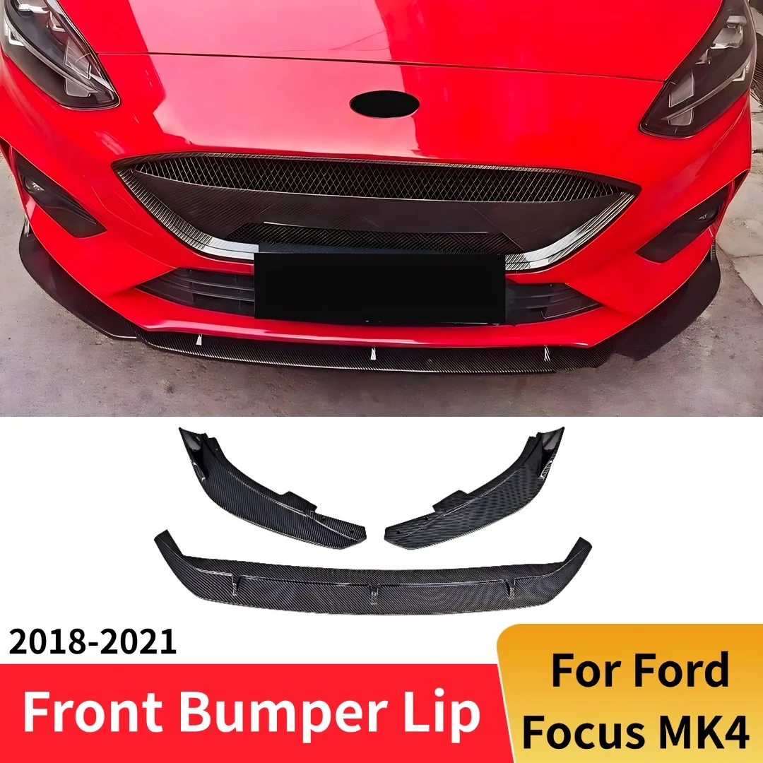 

Body Kit Front Air Dam Bumper Lip Spoiler Splitter Deflector Facelift Styling For Ford Focus MK4 2018-2021 Tuning Accessories
