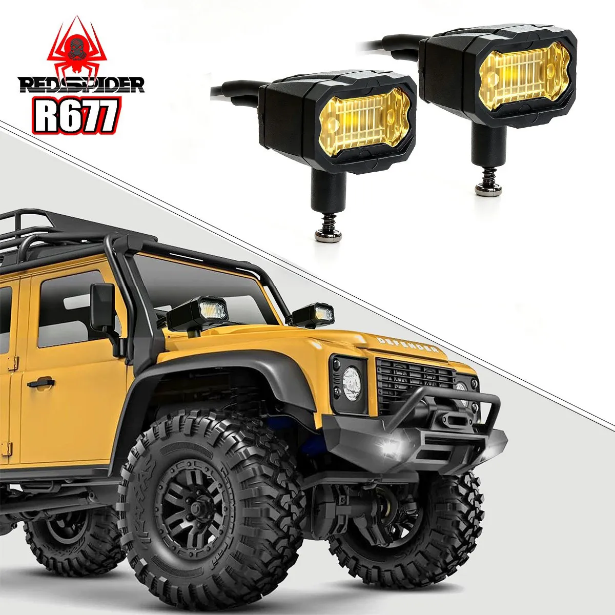 RS Red Spider 1/10 climbing vehicle TRAXXAS Easy Control 1/8 Creator MK07 roof light spot light R677