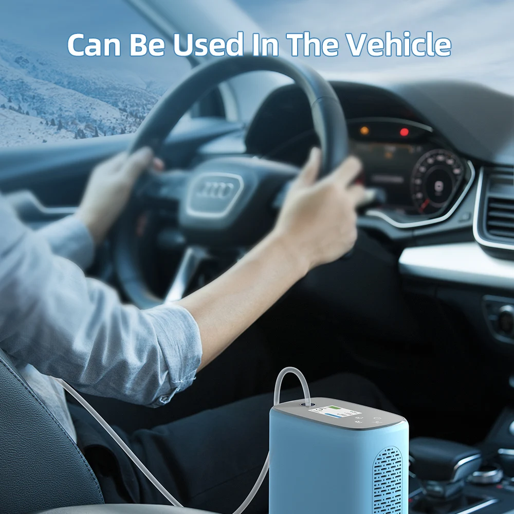 DEDAKJ Mini Home Portable Oxygen Concentrator High Concentration Oxygen Generator Machine With Battery for Travel Car Use 2sw 1a