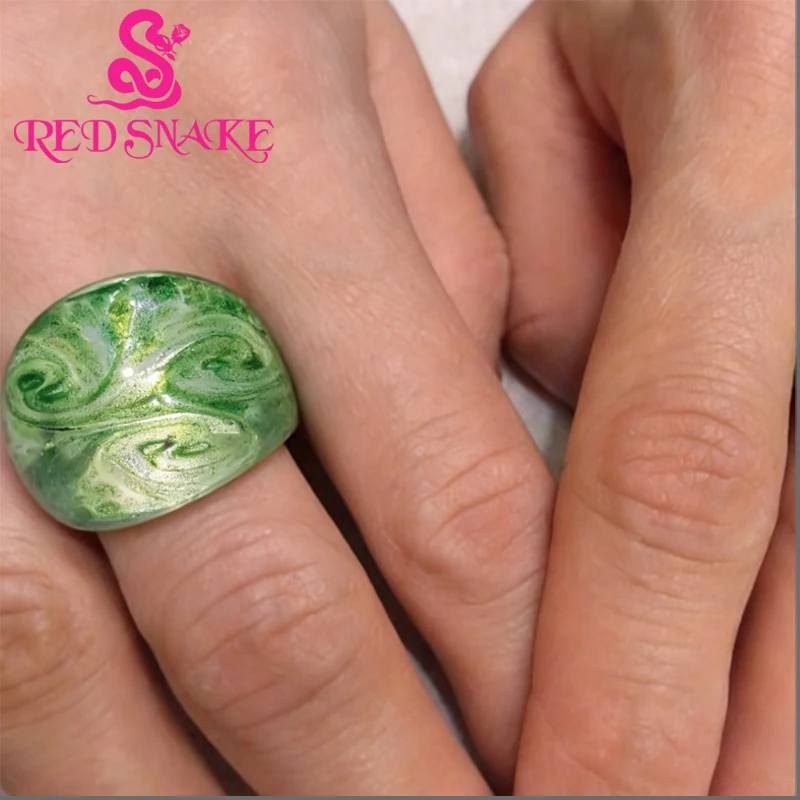 

2 PCS RED SNAKE Brand Fashion Ring Handmade Murano Glass Multifarious Rings Unique Handcrafted Jewelry AccessoryRSMG0000#48