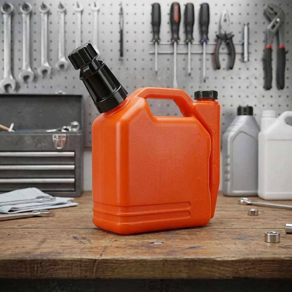 Fuel Blend for Bottle Gas Oil Ratio Bottle Sturdy Construction Visible Ratio Indicators Double Spout Option For Chainsaw Fuel