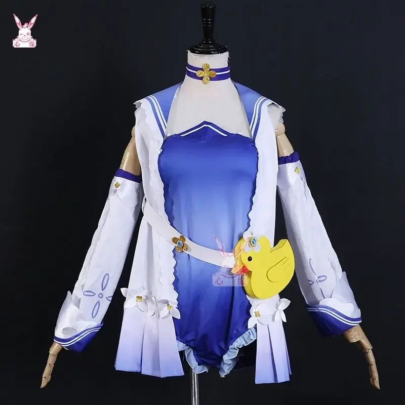 Cosplay jogo genshin impacto traje barbara maiô de uma peça peruca para as mulheres verão bonito menina terno halloween carnaval festa