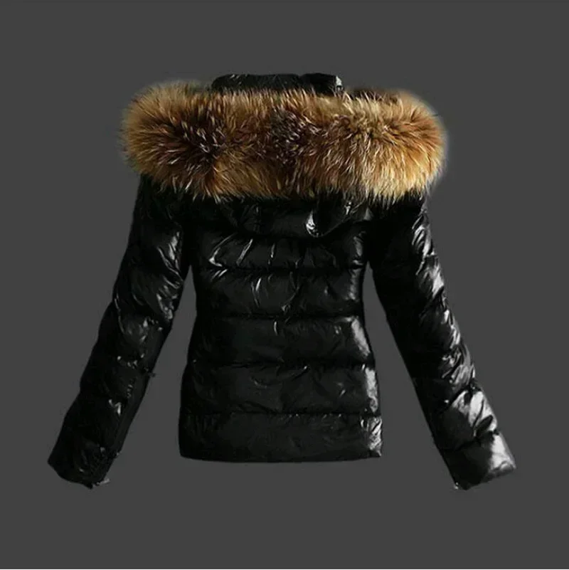 2024 New Women\'s Winter Fashion Casual Slim Cotton Jacket Faux Fur Collar and Hooded  Warm Jacket Coat Hooded Pu Leather Zipper