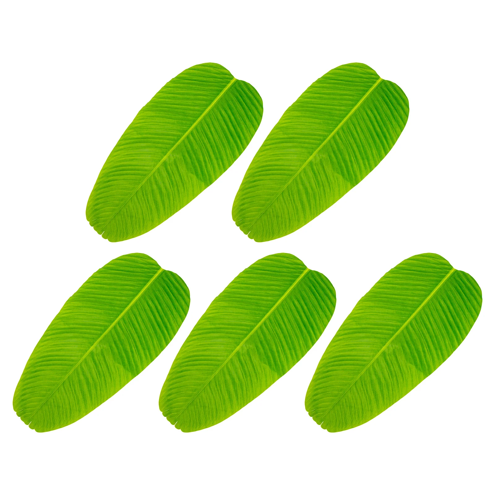 

5Pcs Simulation Banana Leaf Place Mat Heat Resistant Coasters Creative Leaf Table Mats for Home Bar Restaurant