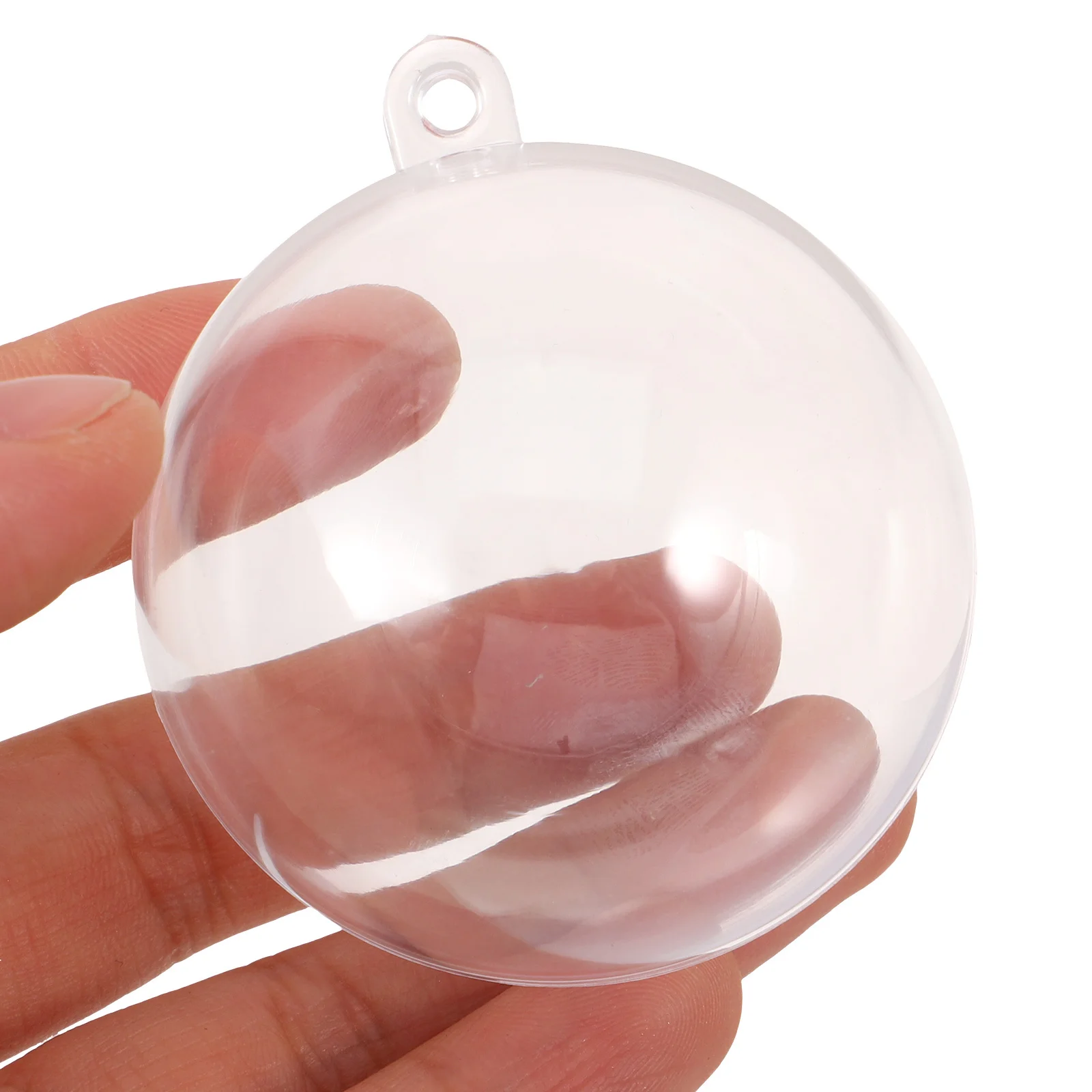 

30Pcs Clear Plastic Hollow Ball Ornament 50mm Diameter Reusable Fillable DIY Christmas Tree Hanging Balls for Holiday Decor