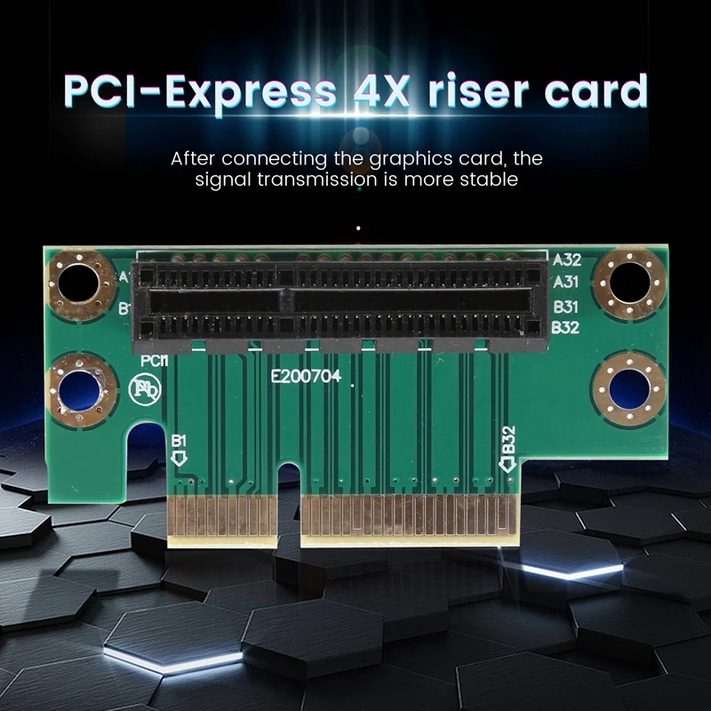 PCI- Express 4X Riser Card 90-Degree Adapter Card PCI-E 4X Extender Extension Card For 1U Server Chassis Computer