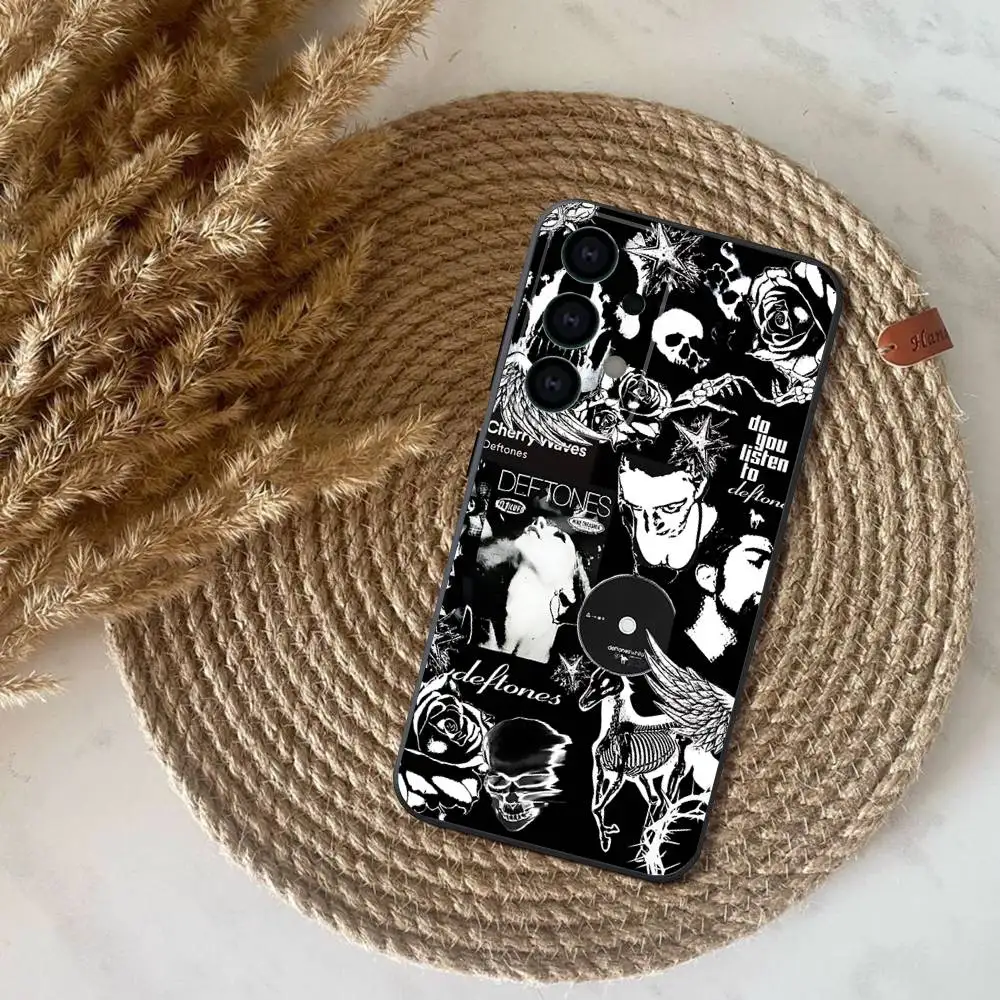 Phone Case For Samsung S25,S24,S21,S22,S23,S30,Ultra,S20,Plus,Fe,Lite,Note,10,9,Band D-Deftones 5G Black Cover