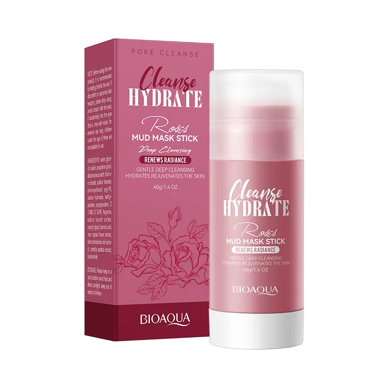 Rose Hydrating Cleansing Mud Mask Stick Cleans Facial Mud Mask