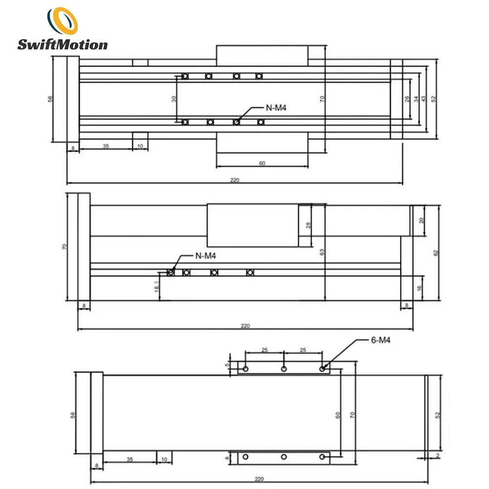 Single Rail Sealed Dustproof Ball Screw Slide Precision Linear Electric Screw Slide Transmission Cross Module Enclosed Gantry