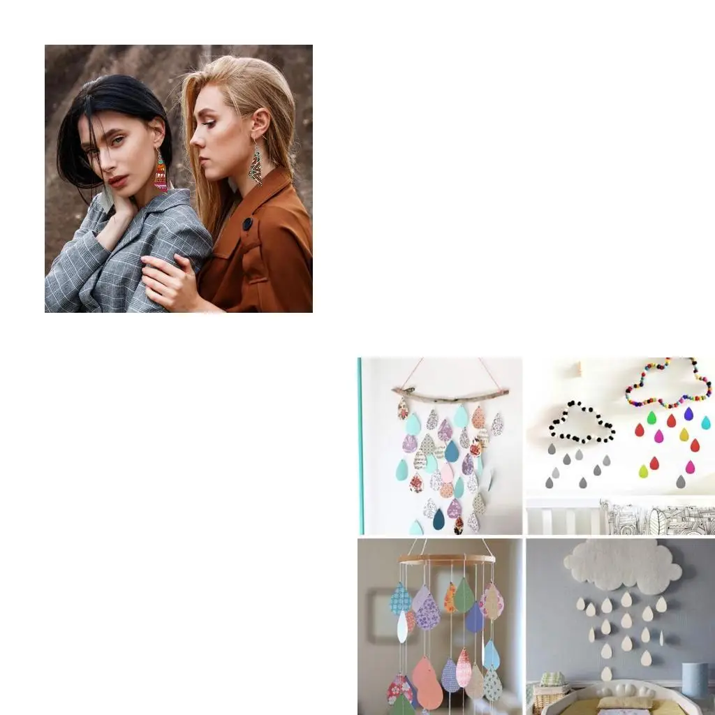 

70 Pcs/Set Unfinished Wooden Jewelry Earrings Blanks with Ear Hooks Opening Ring