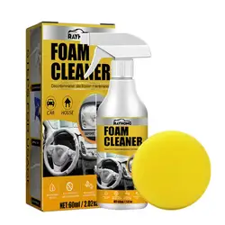 Multipurpose Foam Cleaner Spray Car Foam Cleaner 60ml Strong Stain Removal Kit Multipurpose Car Foaming Cleaner Spray