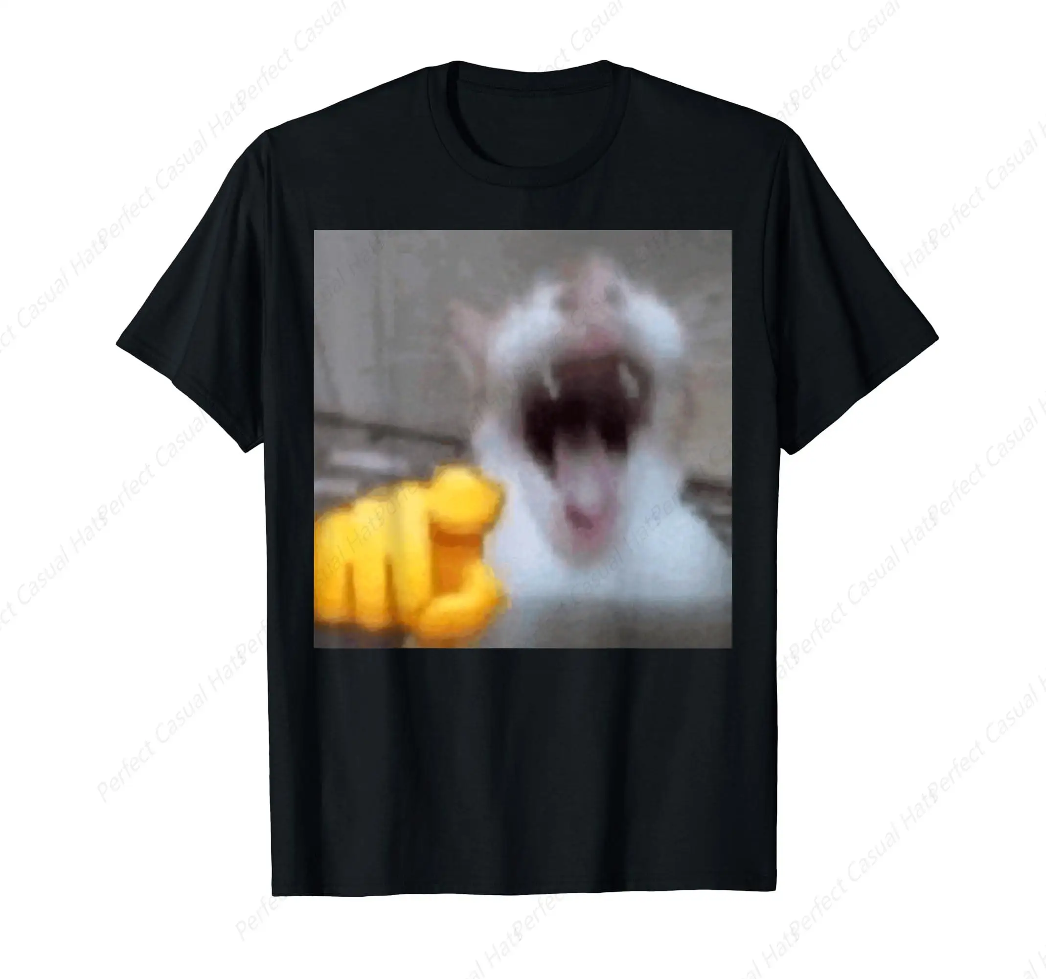 

Laughing Cat Meme T-Shirt Leisure Youth Tee Shirt Cotton Funny Short Sleeve