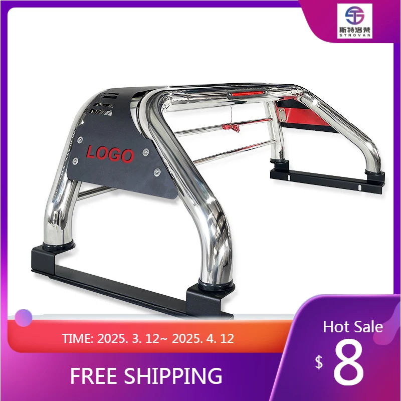 

Deren High Quality Sliver Stainless Steel Roll Bar Pick up Trucks for Hilux Vigo Revo Isuzu D-MAX