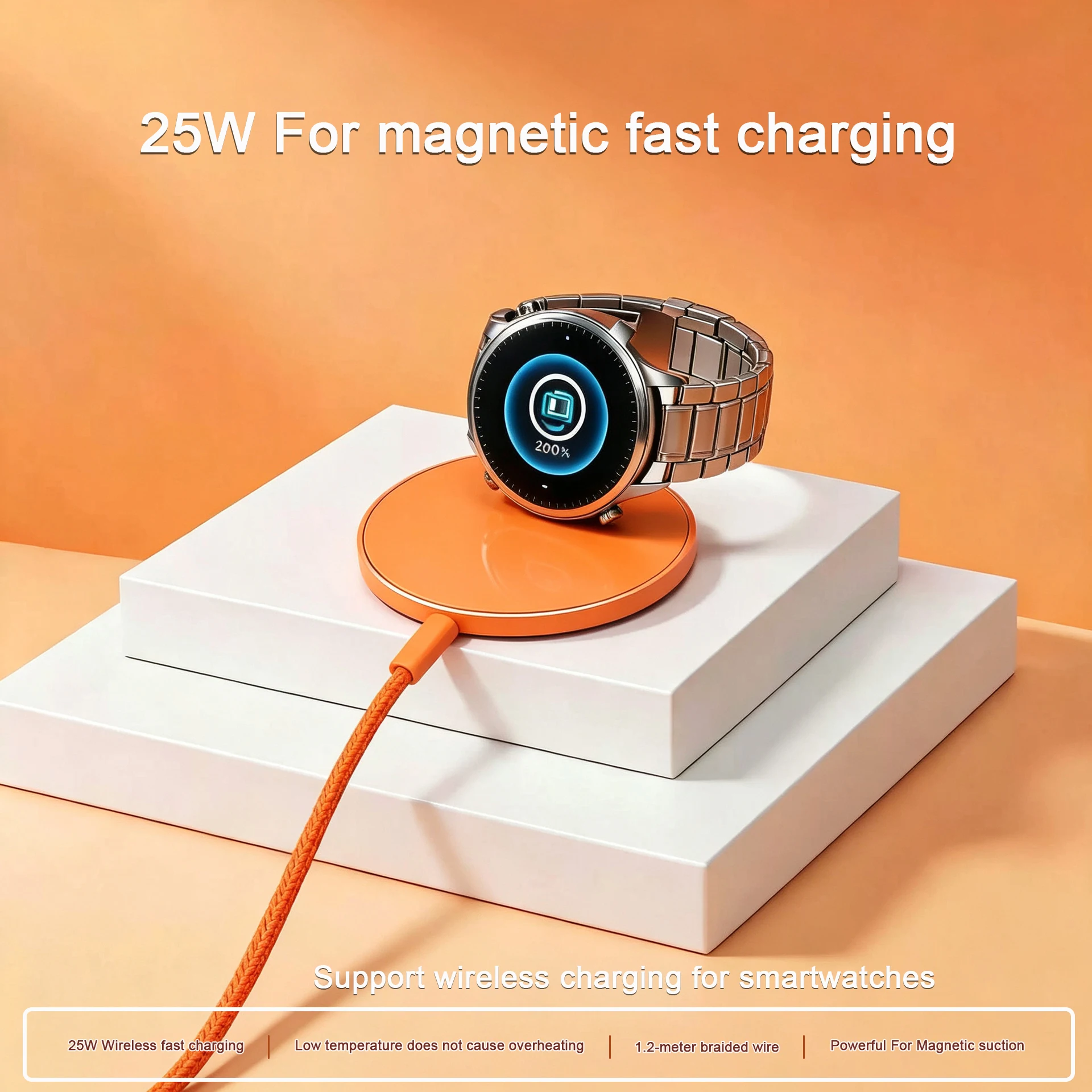 Neues Qi2.2 Magnetisches Ladegerät für 25W Super Wireless Schnellladung für iPhone 18 17 16 15 14 13 12 Pro Max Samsung S25 S24 S23 – Detail 2
