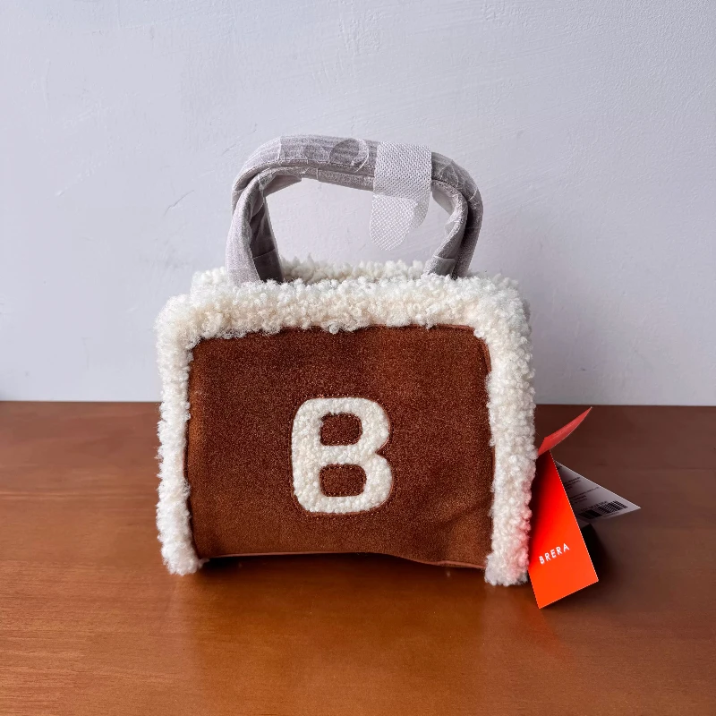 

Японская зимняя модная сумка-мессенджер из овечьей шерсти для женщин, универсальная маленькая квадратная сумка на плечо для повседневных поездок