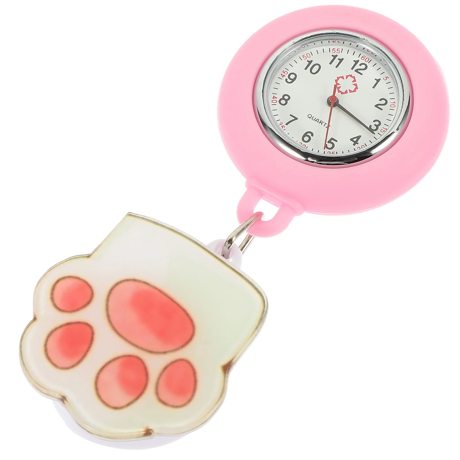 Pocket Watch Nurse Badge for Nurses Clip-on Number Medical Ordinary Glass Mirror Quartz Movement Portable Luminous