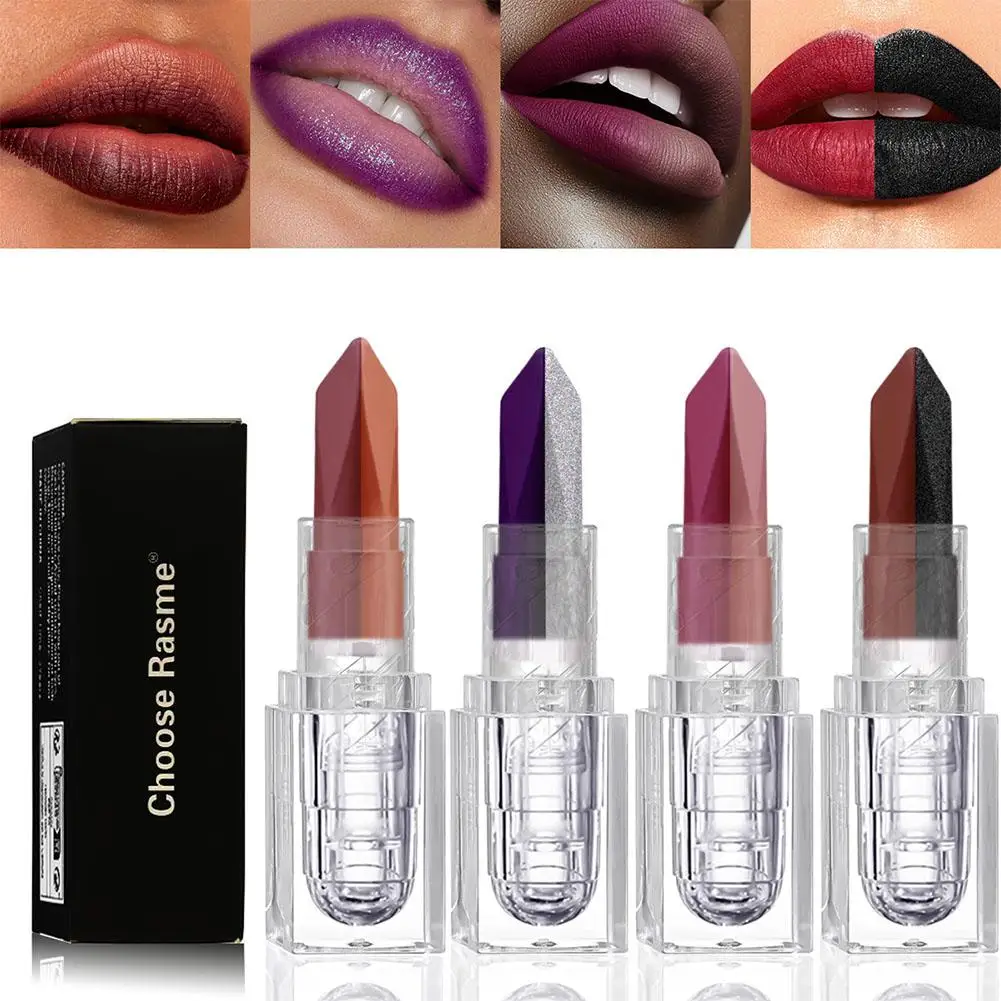 2colors Lip Liner & Lipstick,Tapered Sharp End Long-Lasting Waterproof Lipliner,Matte Brown Velvet Lip Lip Combo Pencil Cosmetic