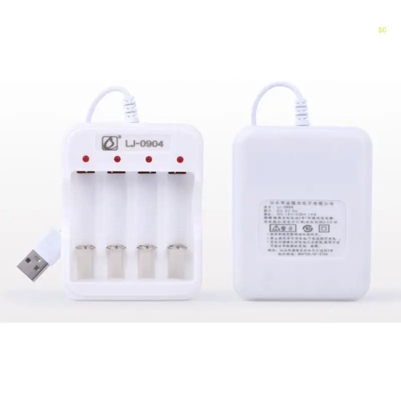 Интеллектуальное зарядное устройство с 4 слотами, ЖК-дисплей, интеллектуальный адаптер зарядного устройства для аккумуляторов