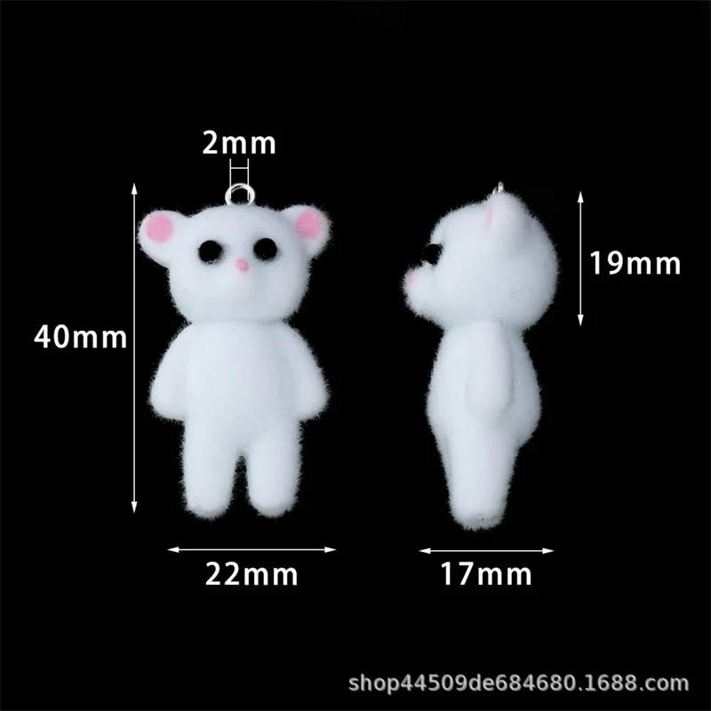 Resina Cat Encantos para DIY Jóias, 3D Cute Cat Pingente, Colar, Pulseiras, Brincos, Chaveiros Acessórios, 2Pcs, Conjunto