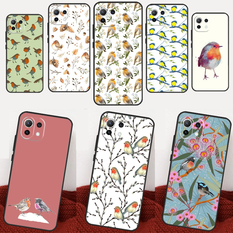 Robins Bird Case For POCO X5 X3 F5 Pro F4 X4 GT M5s F3 Cover For Xiaomi 13 Ultra 12 Lite 12T 11T Pro