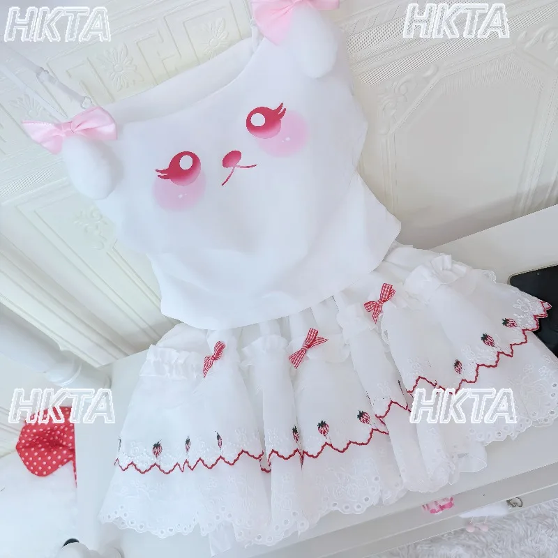 Originale Lolita Girl carino giapponese fragola pizzo adorabile dolce mini gonna torta a vita alta Kawaii dolce gonfio gonne corte