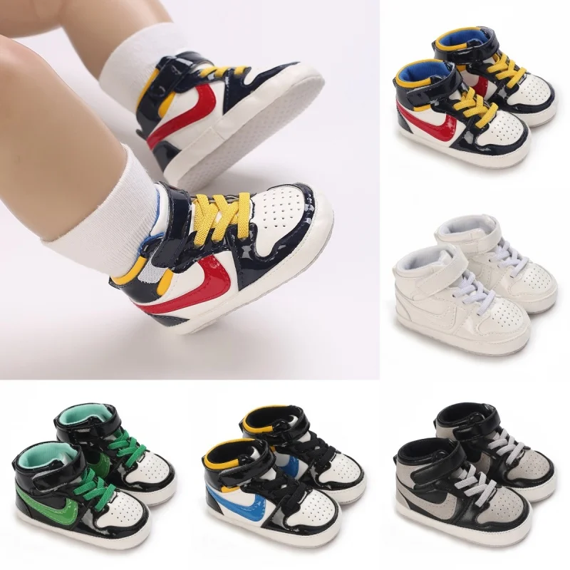 أحذية أطفال جديدة 0-18 متر مع أحذية رياضية عالية الجودة من جلد البولي يوريثان متعددة الألوان من القماش الناعم أحذية رياضية غير رسمية للمشاية الأولى مناسبة لـ #1