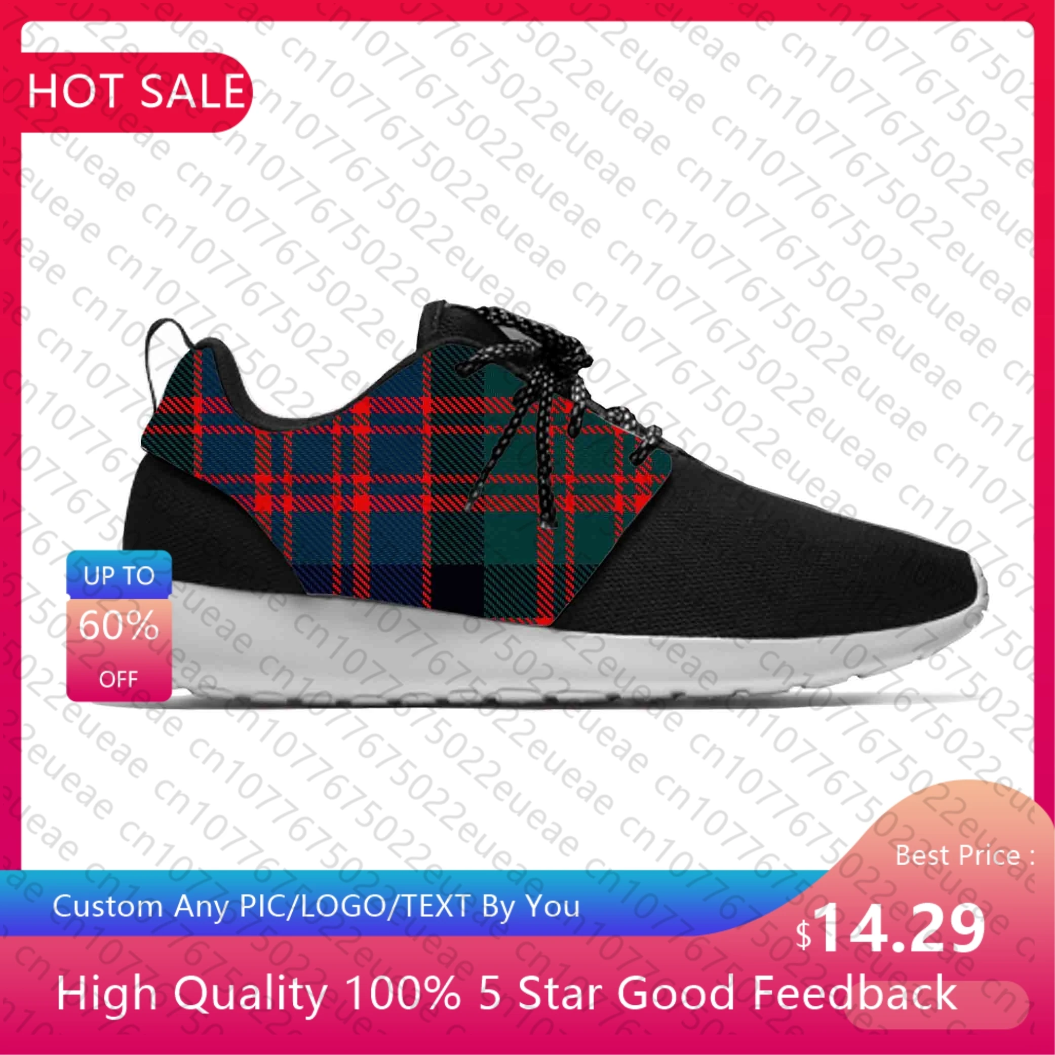 MacDonald Tartan Plaid scozzese Stewart scarpe da corsa sportive estetiche Casual traspirante leggero stampa 3D uomo donna Sneakers