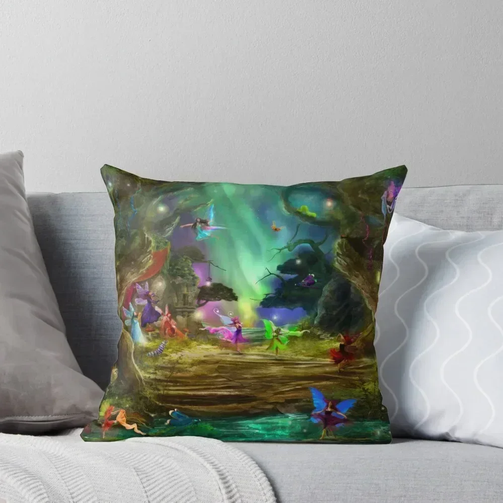 

The Dancing Auroras Throw Pillow christmas cushions covers Christmas Pillow Cases sleeping pillows pillow cover luxury