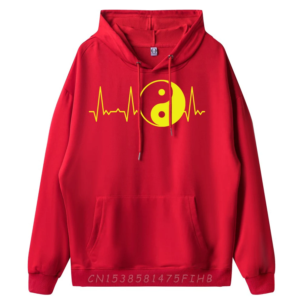 Heartbeat Yin Yang Mens Designer Clothes Mens Gifts Slogan New Pullover Hoodies Men Christmas Sweater Long Sleeve