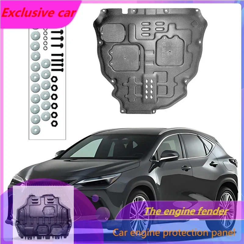

Under Engine Guard Splash Shield Mud Fender Cover Plate Fender Mudguard Protector For Lexus NX350H 2022-2024 2.5L 2022 Car Black