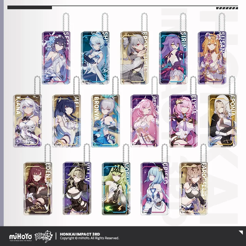 Sunsyea Honkai Impact 3rd Official Merch miHoYo Original Authentic Thick Acrylic Keychain Pendant Herrscher of Human Elysia