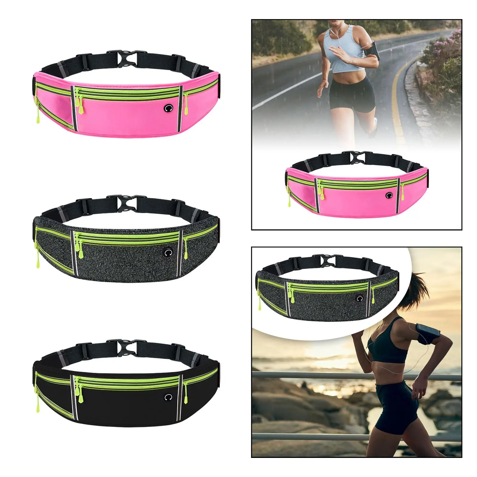 

Running Belt Running Waist Pack Fanny Waist Bag Waterproof Elastic Multifunction Jogging Bag for Gym Cycling Travel Climbing