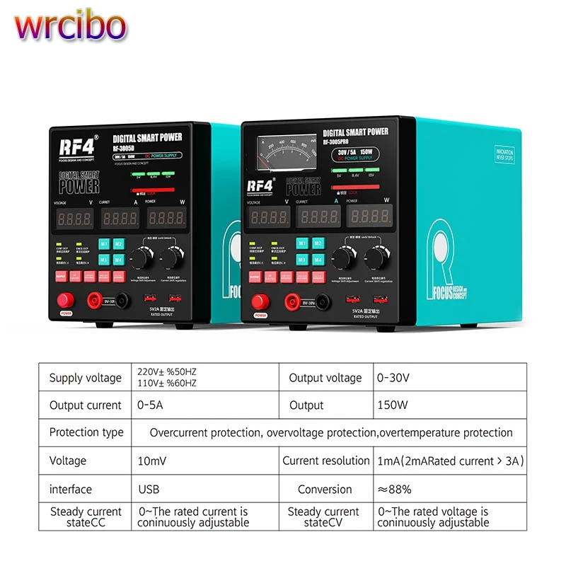 

RF4 3005D DC Power Supply Variable Laboratory Maintenance Workbench 30V 5A Voltage Current Quick Regulator Output Switching