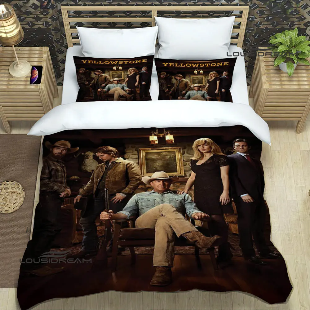 Movie Yellowstone Printed Bedding Sets exquisite bed supplies set duvet cover bed comforter set bedding set luxury birthday gift