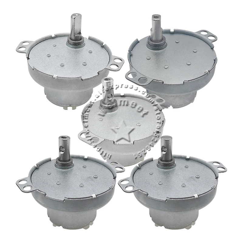 JS-50T(S) DC Gear Motor 3-24V High Torque Reduction Motor 2-200RPM Electric Micro Motor 5-Kind Shaft Metal Housing Plastic Gear