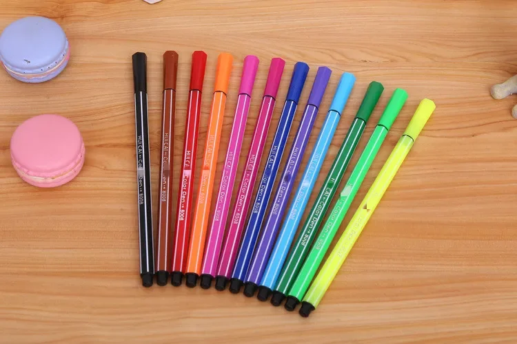 Kinder Malerei 6/12 ungiftig Wasser Farbstift Waschbar Aquarell Stift Mark Malerei für Kinder Zeichnung Kunstbedarf – Detail 6