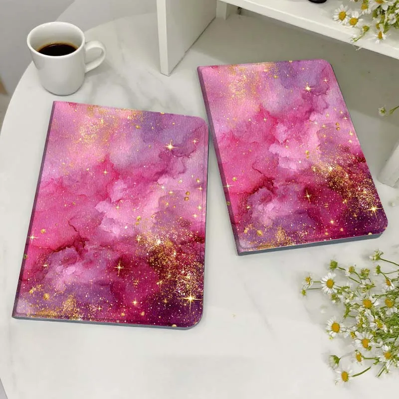 

Pink Gold Star Pattern For Honor MediaPad MatePad 6 7 X8 M5 M6 V6 V7 T5 T10 T10s 10 11 SE C5e X8a Pro Lite Tablet Case
