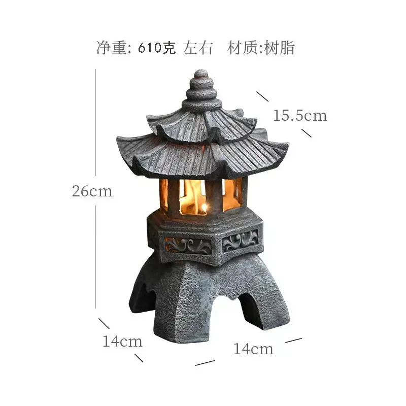 YYHC-Chinese courtyard decoration palace lantern solar pagoda Zen light garden stone lamp creative palace lantern