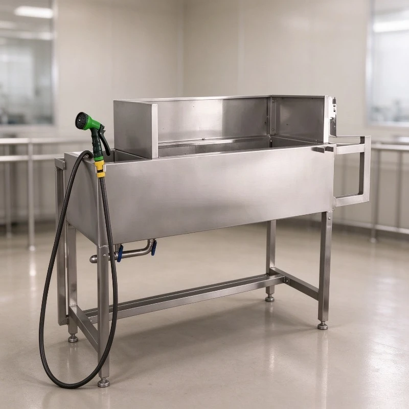 Small Water Immersion Tank Cleaning Machine Stainless Steel Customizable Size for Helmets Glasses Auto Parts