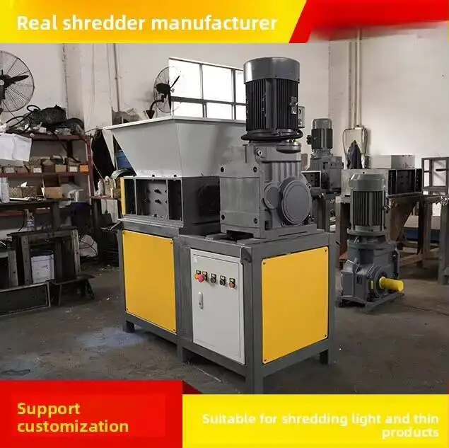 Trituradora de neumáticos de Metal de goma de eje simple/doble, trituradora pequeña, desecho de alimentos de hierro y chatarra de plástico