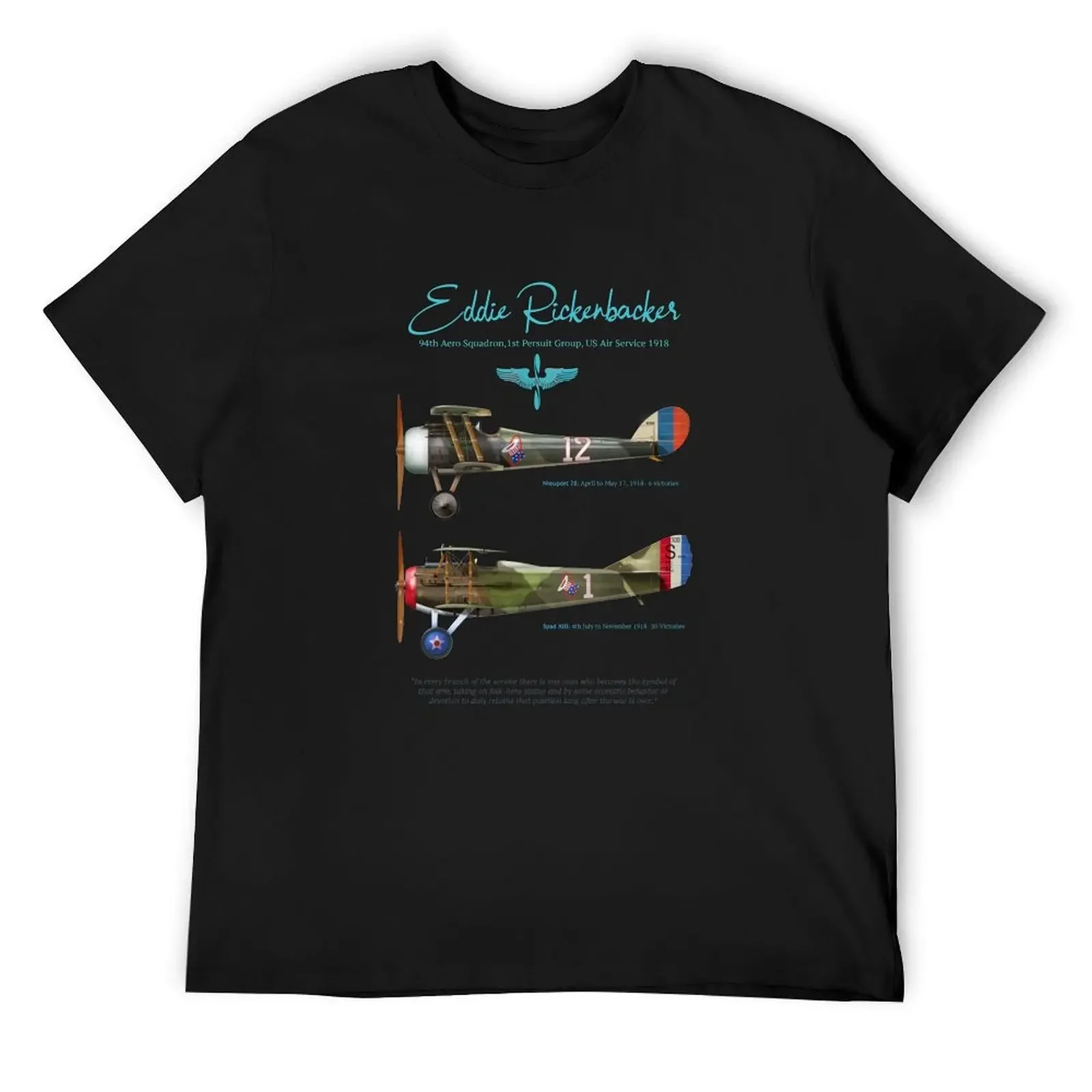 

Eddie Rickenbacker US WW1 Ace T-Shirt T-shirts oversize clothes tees mens t shirt