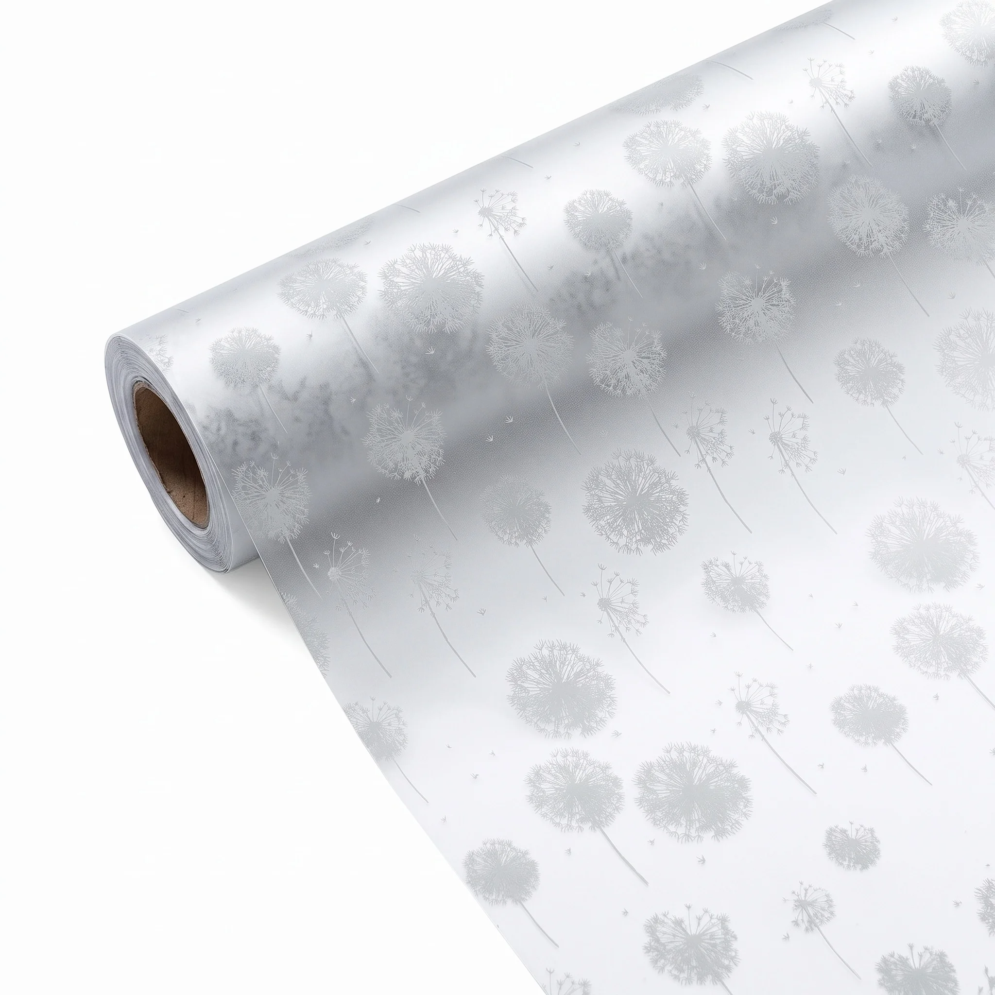 Decorative Dandelion Frosted Window Privacy Film Self‑Adhesive Glass Sticker, HD Print Anti‑Peeping for Home Office Glass Door