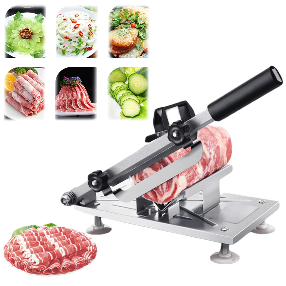 Beef Herb Mutton Rolls Cutter Stainless Steel Meat Fruit Vegetable Slicer Household Kitchen Cutting Machine Kitchen Accessories