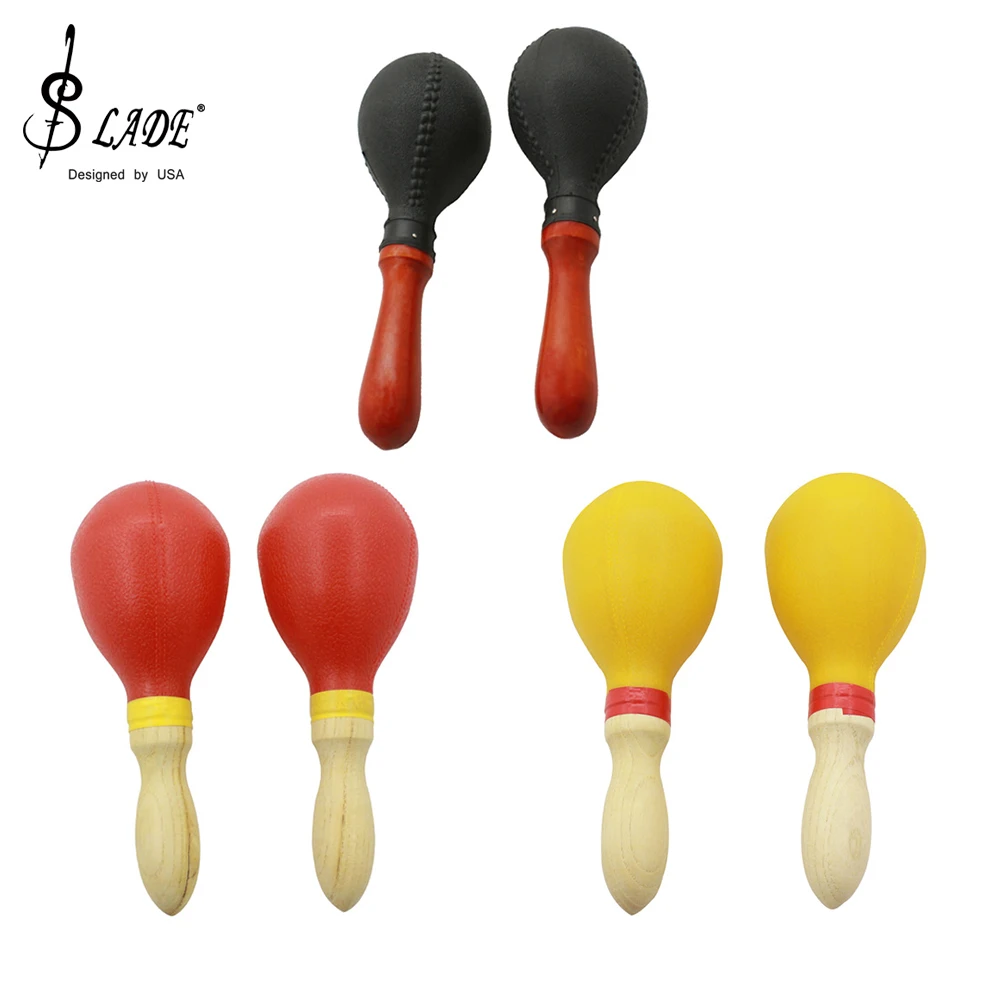 SALDE Orff Rattles Sand Hammer Percussion Instrument for KTV Party Wooden Maracas Baby Shaker Toy Kids Educational Tools